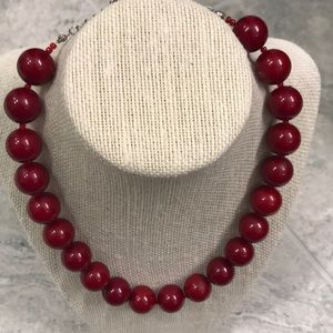 Red bead necklace
